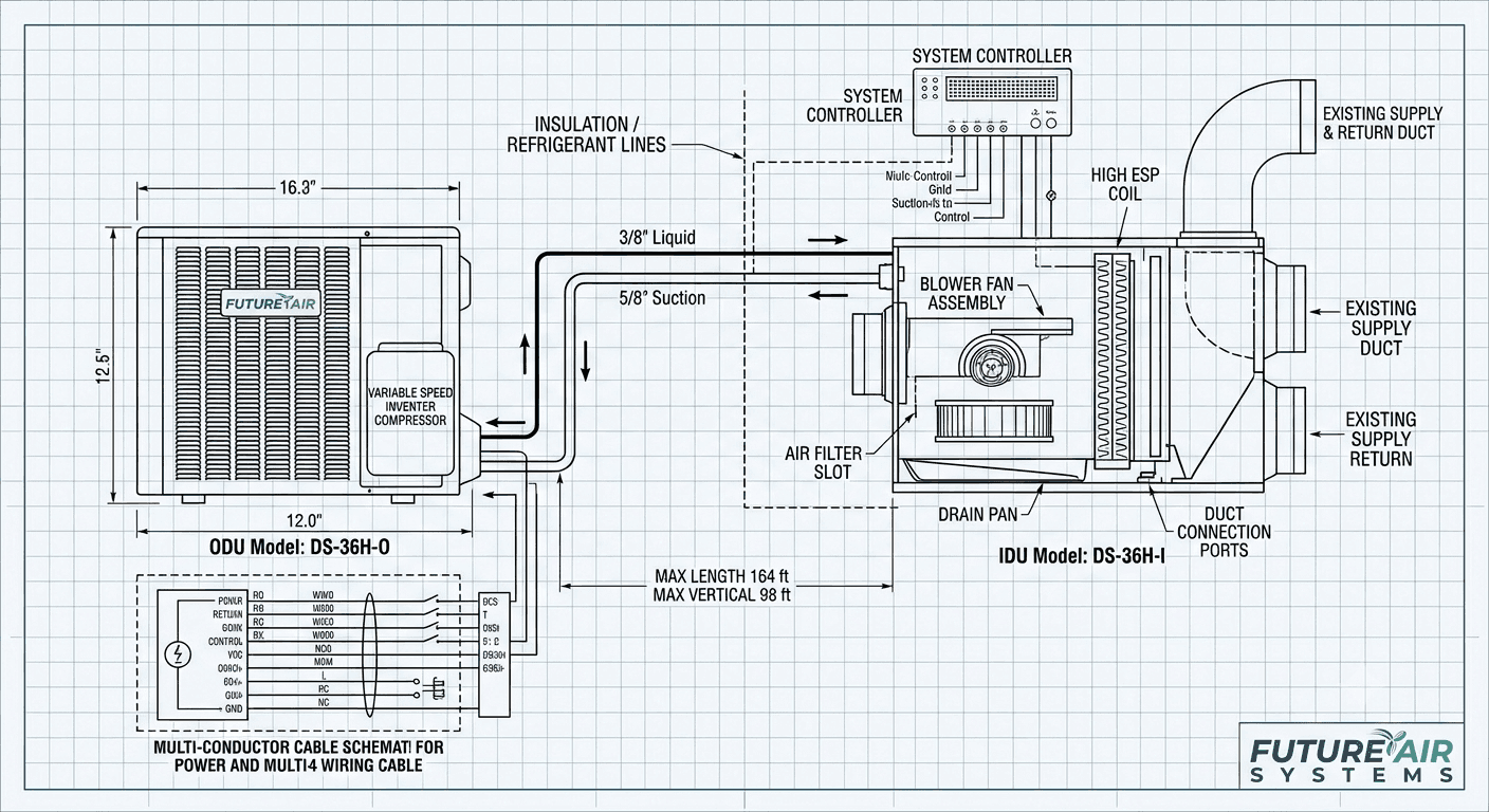 Ducted Split Units component diagram 1