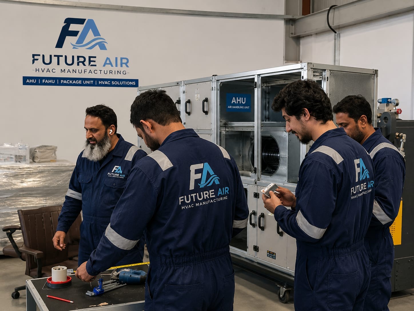 Future Air team on project site